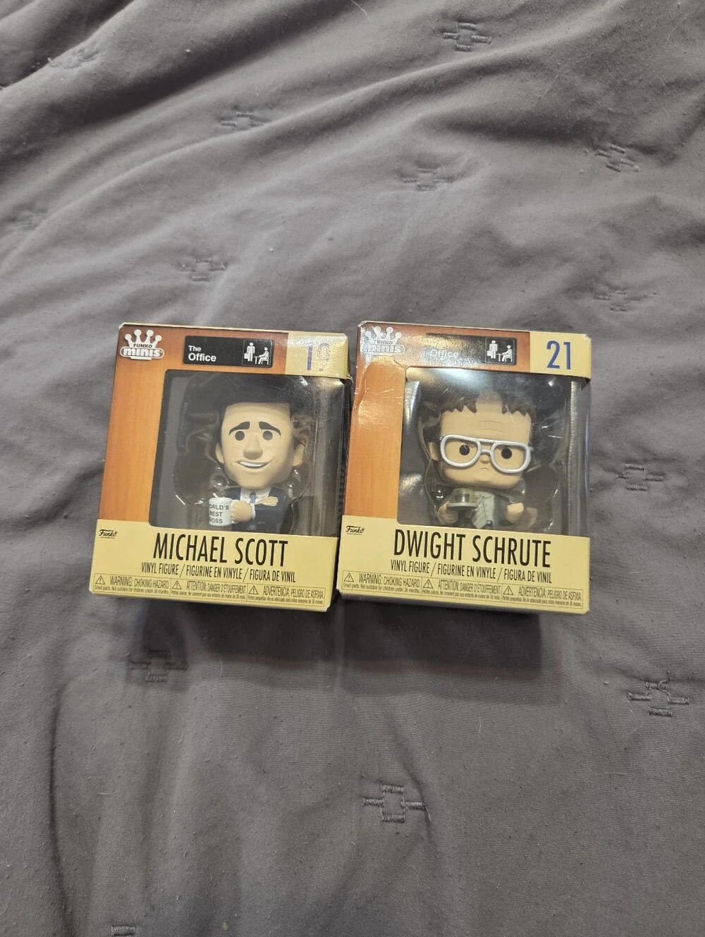 Funko Minis The Office Michael Scott #19 & Dwight Schrute #22 Vinyl Figures New